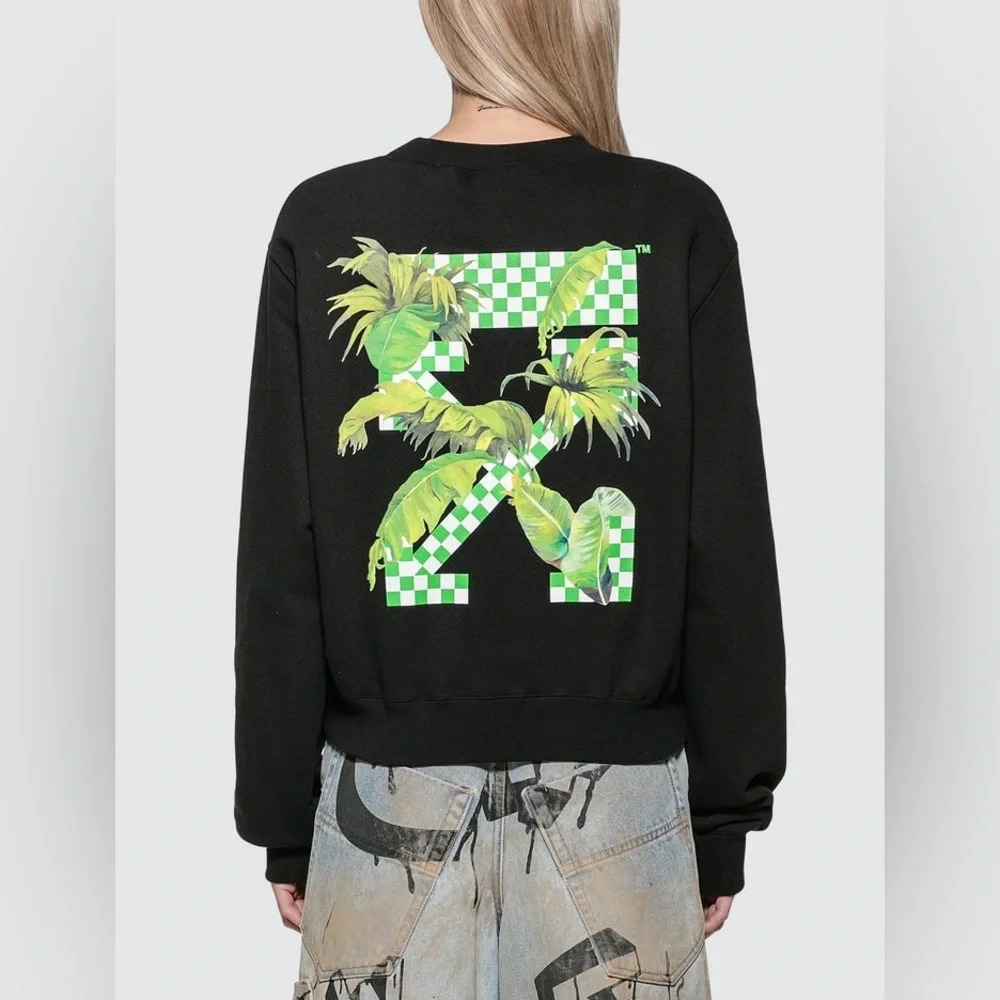 Off-White Racing Crewneck Pullover Sweatshirt Black